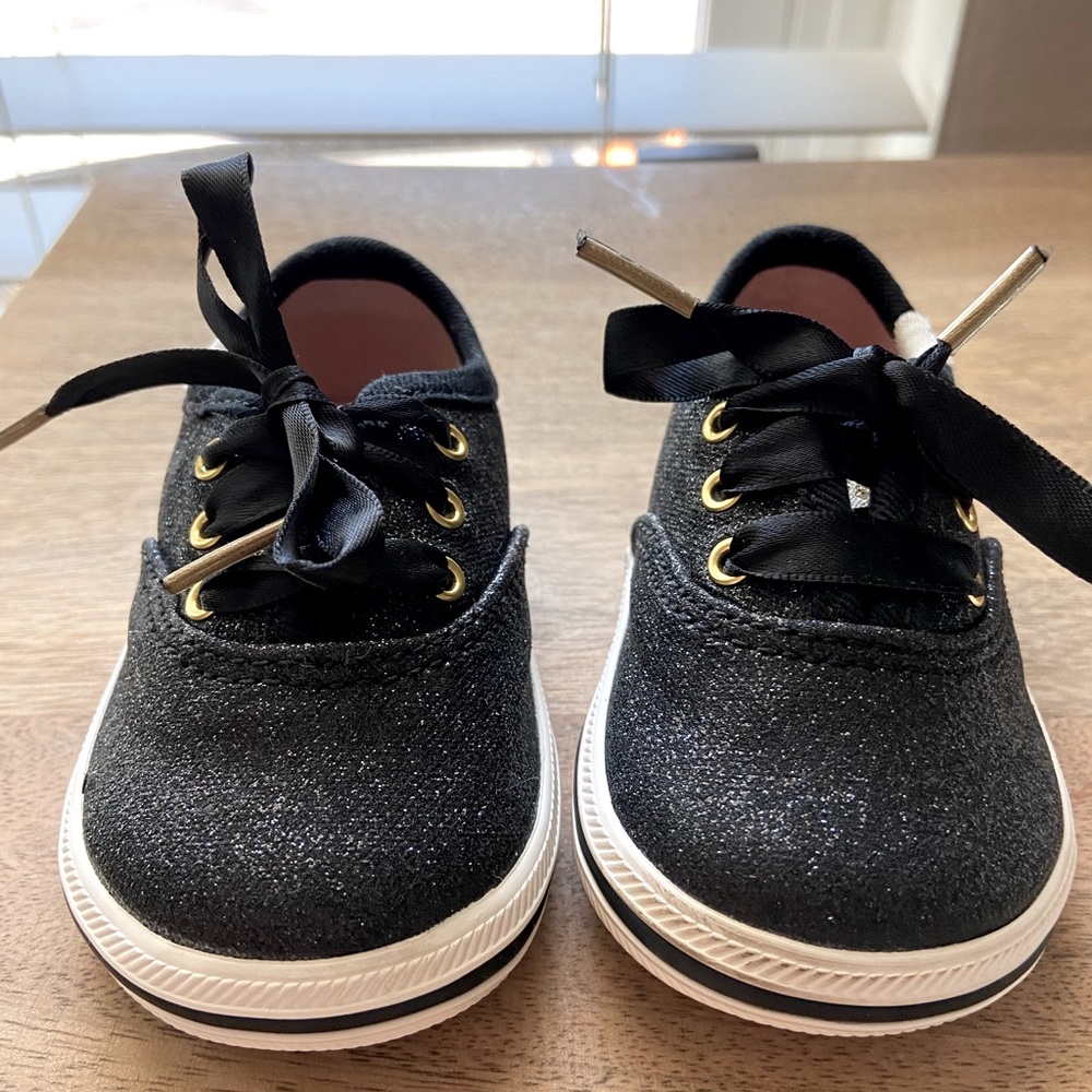 Black glitter Kate Spade baby Shoes